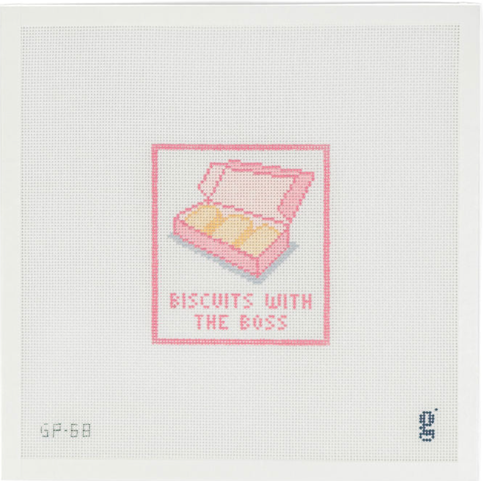 Canvas BISCUITS WITH THE BOSS  GP68   3.25X3.75"