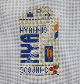 Canvas HEDGEHOG RETRO LUGGAGE TAG -HYANNIS    3X5"