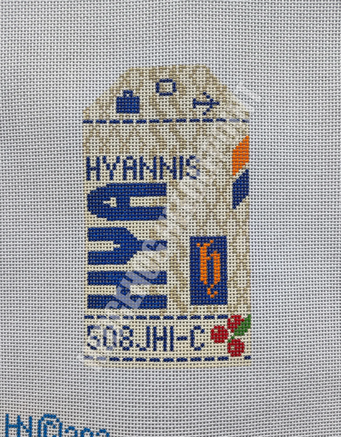 Canvas HEDGEHOG RETRO LUGGAGE TAG -HYANNIS    3X5"