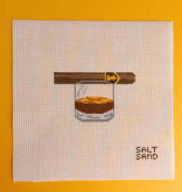 Canvas BOURBON AND CIGAR  SSD156   4X2.25"