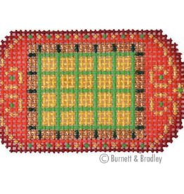 Canvas SANTA SLEIGH SET - CHECKERED  BB3215  2.5X1.5"  INCLUDES SLED