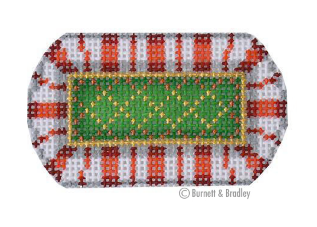 Canvas SANTA SLEIGH SET - CANDY CANE   BB3209  2.5X1.5"  INCLUDES SLED