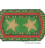 Canvas SANTA SLEIGH SET - 2 STARS   BB3206  2.5X1.5"  INCLUDES SLED