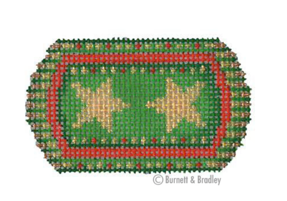 Canvas SANTA SLEIGH SET - 2 STARS   BB3206  2.5X1.5"  INCLUDES SLED