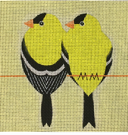Canvas GOLDFINCHES  SP032  7X7"