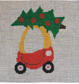 Canvas LITTLE TYKES CHRISTMAS CAR  SVC007   4"ROUND