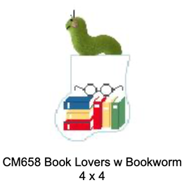 Canvas BOOK LOVER WITH BOOKWORM  CM658