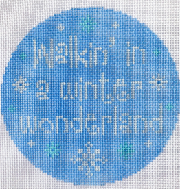 Canvas WALKIN' IN A WINTER WONDERLAND  SR78  4"ROUND