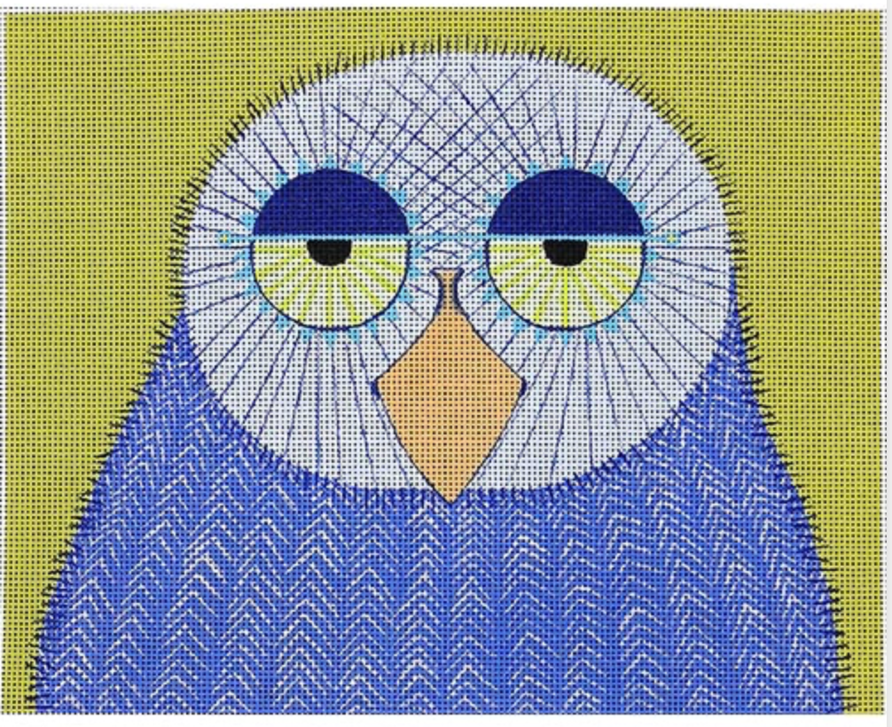 Canvas BARRED OWL  ZE762   8.75X7.25"