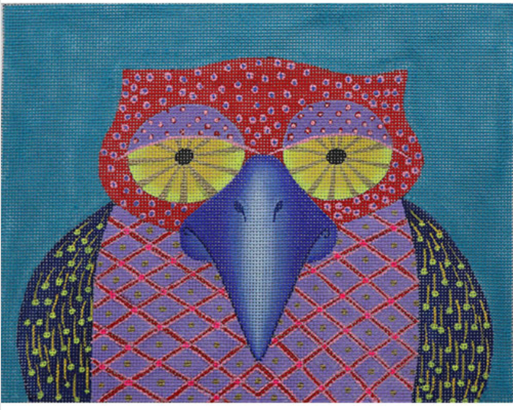 Canvas BLUE BEAK    ZE933  9X7"