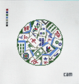Canvas MAHJ TILES    CAM035   4"ROUND