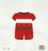 Canvas BIG BOY CHRISTMAS SMOCKED SUIT   PS70    4.44X3.83"
