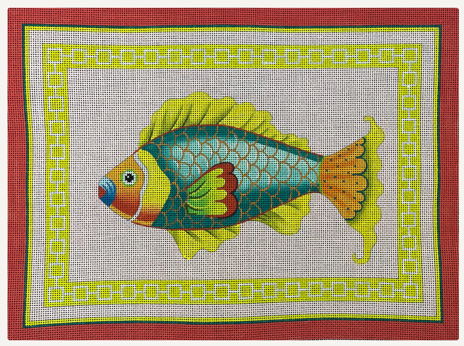 Canvas BLUE FISH  AN157   16X12"