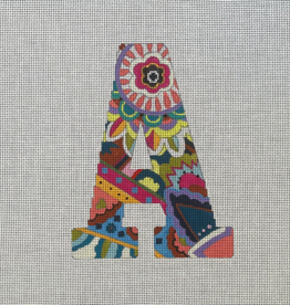 Canvas COLORS OF PRAISE 6" LETTER -   A      CAN ORDER IN ANY LETTER