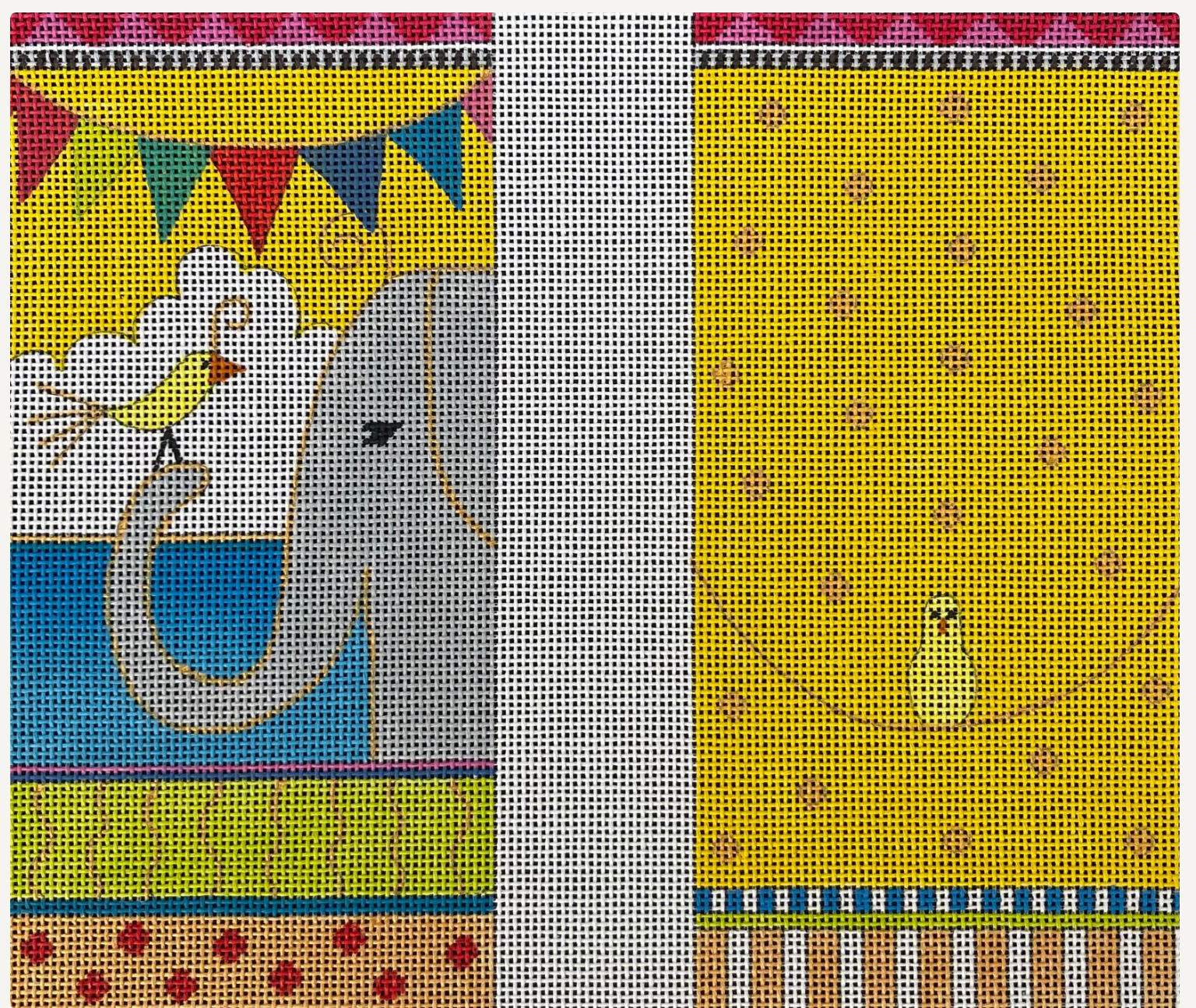 Canvas ELEPHANT AND BIRD  EYE GLASS CASE    EY189