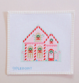 Canvas CHRISTMAS VILLAGE - PEPPERMINT HOUSE   6.5X6"