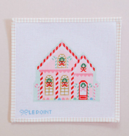 Canvas CHRISTMAS VILLAGE - PEPPERMINT HOUSE   6.5X6"