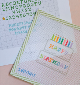 Canvas HAPPY BIRTHDAY CAKE    5.25x6.5"