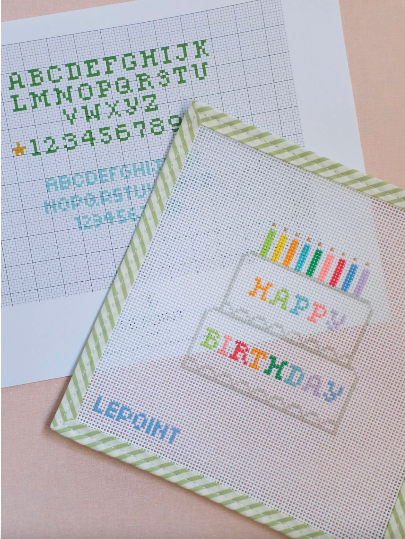 Canvas HAPPY BIRTHDAY CAKE    5.25x6.5"