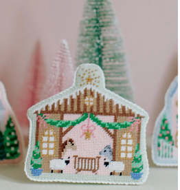 Canvas CHRISTMAS VILLAGE - STABLE  5.75X5"
