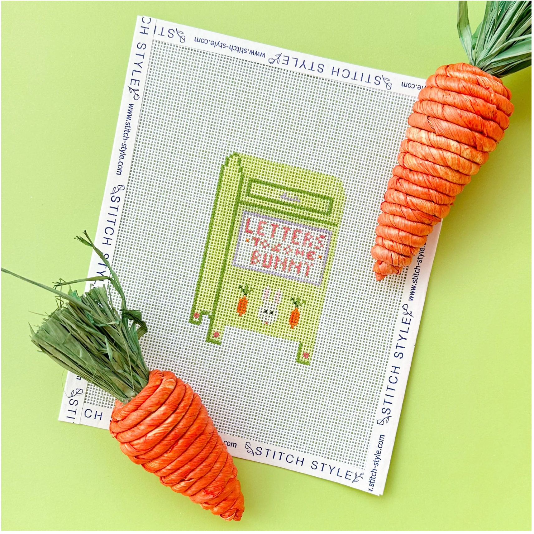Canvas LETTERS TO SOME BUNNY   SS0147   INCLUDES STITCH GUIDE