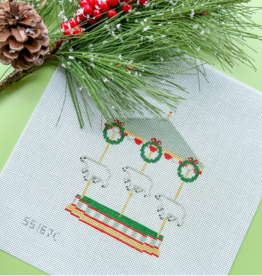 Canvas CHRISTAMS POLAR BEARS CAROUSEL  SS167C