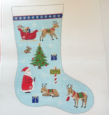 Canvas REINDEER GAMES STOCKING  SS253