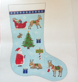 Canvas REINDEER GAMES STOCKING  SS253