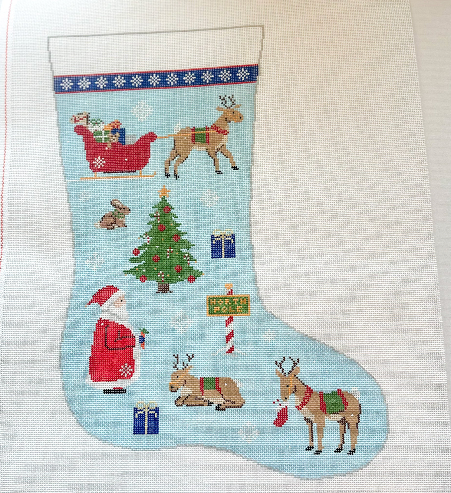 Canvas REINDEER GAMES STOCKING  SS253