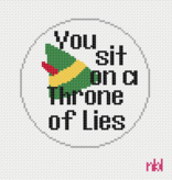 Canvas YOU SIT ON A THRONE OF LIES   2038NBL    4"ROUND