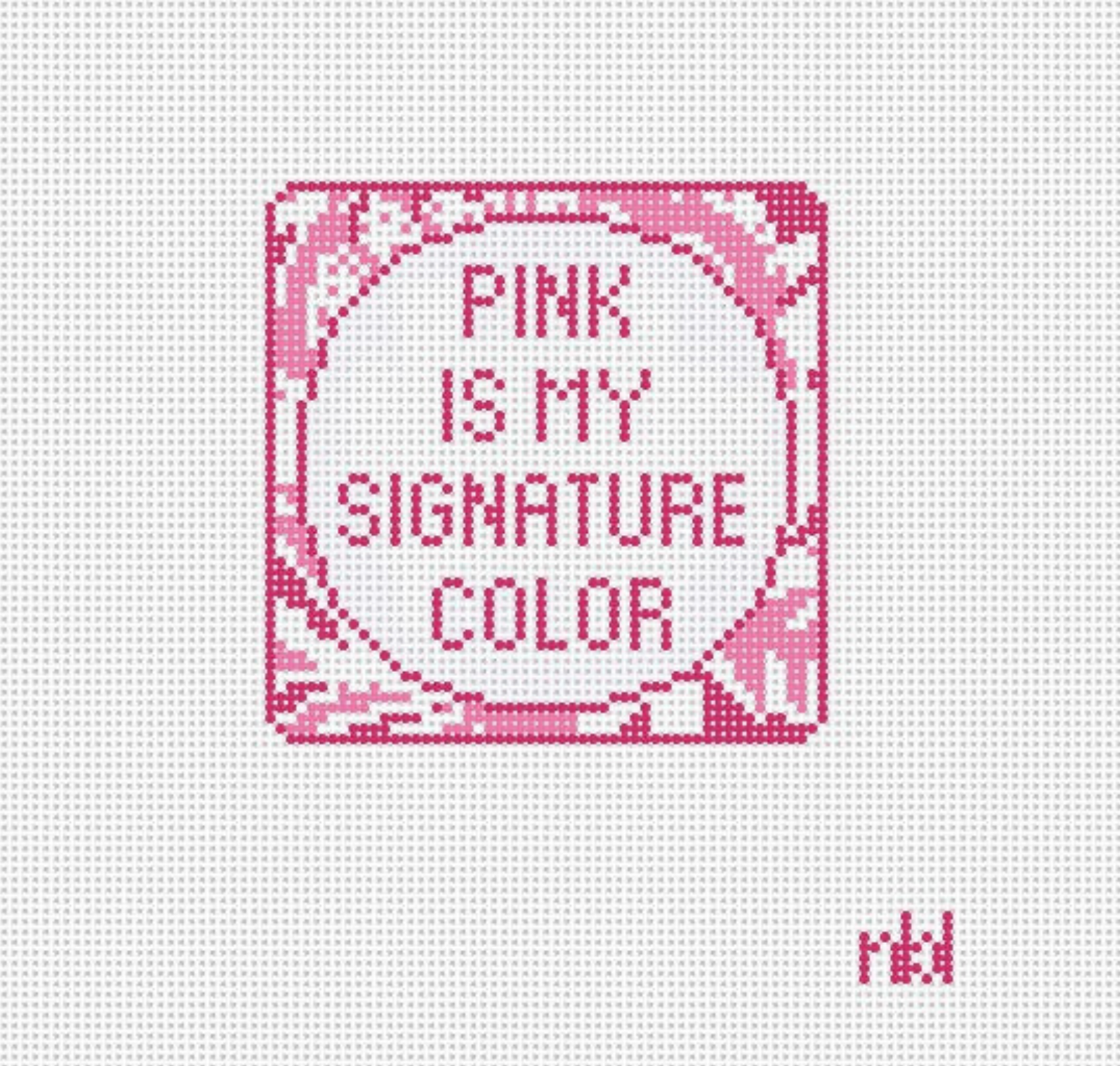 Canvas PINK IS MY SIGNATURE COLOR  2018NBL   3x3"