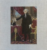 Canvas GEORGE WASHINGTON ORNAMENT  KW09   4.5X3"