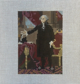 Canvas GEORGE WASHINGTON ORNAMENT  KW09   4.5X3"