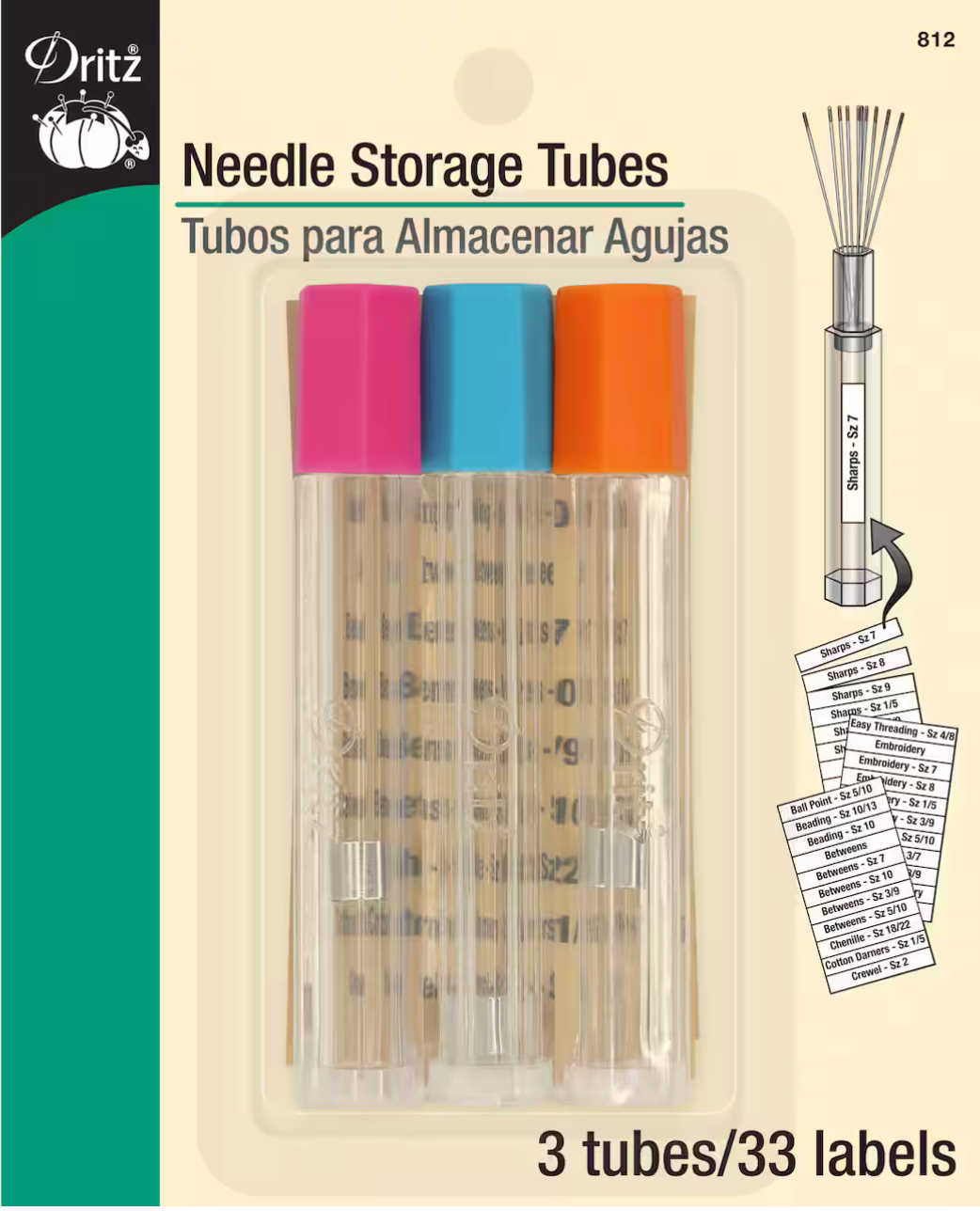 Accessories NEEDLE STORAGE TUBES - SET OF 3 DRITZ