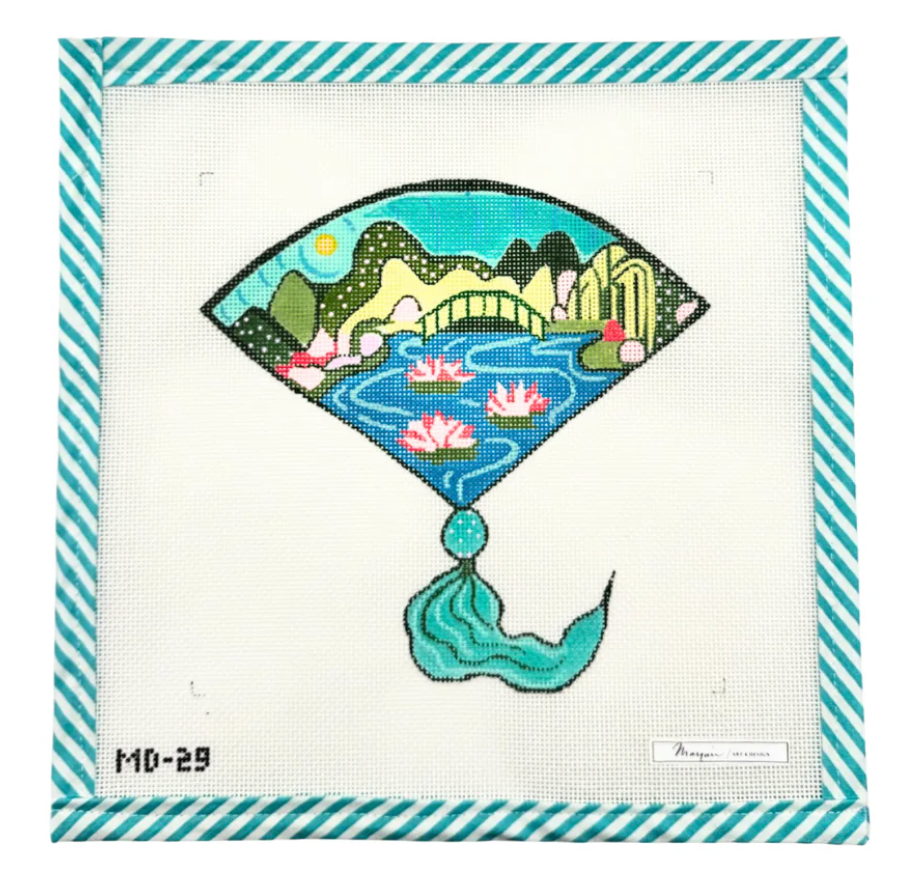 Canvas MARQUIN'S GIVERNY FAN   6.5X6.5"