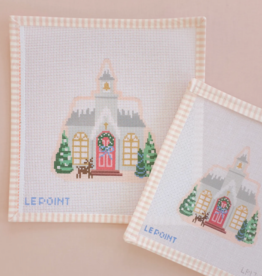 Canvas CHRISTMAS VILLAGE - CHURCH   4.25X4.5"