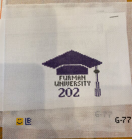 Canvas GRADUATION CAP - FURMAN   G88    3.5X3"