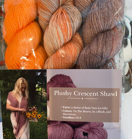 Yarn PLUSHY CRESCENT SHAWL KIT - BAAH LA JOLLA