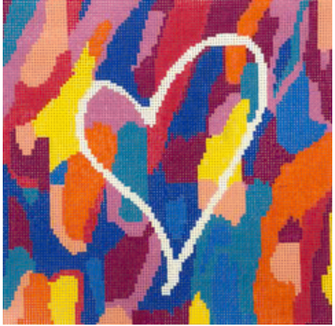 Canvas COLORS OF LOVE  JT211  8.5X8.5"