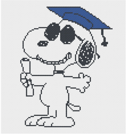 Canvas SNOOPY GRADUATION POSE GRAD03   4.5X6"
