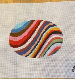 Canvas GROOVY WAVES OVAL  RR220   6X4.25"