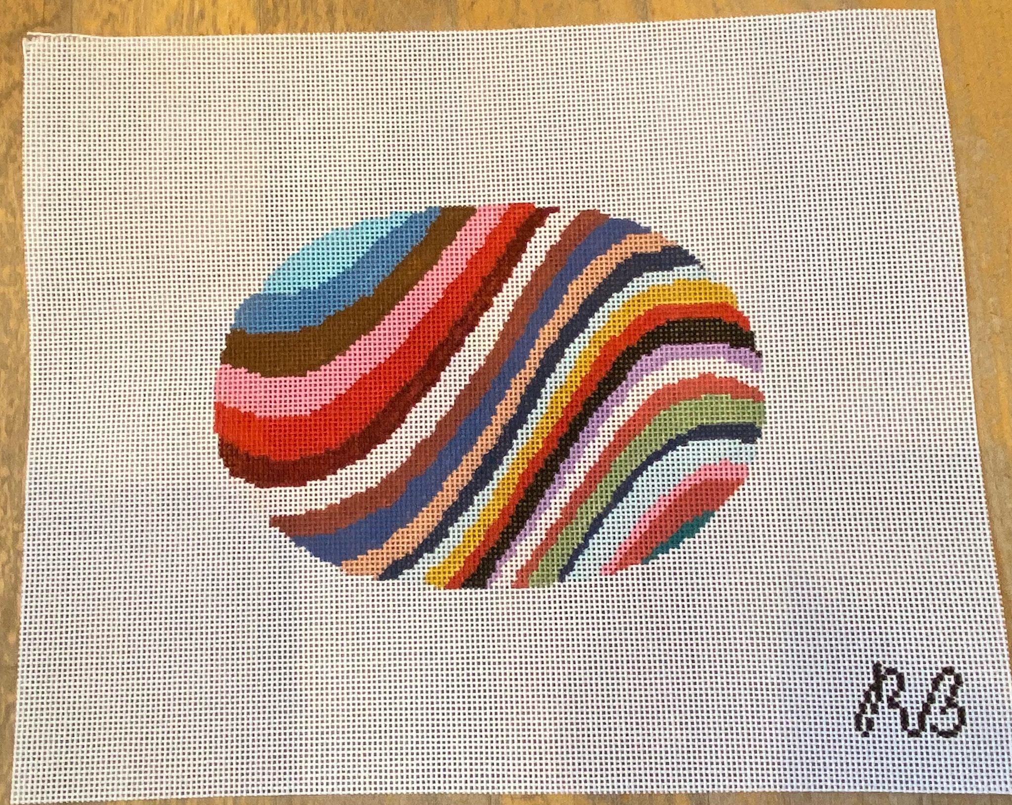 Canvas GROOVY WAVES OVAL  RR220   6X4.25"