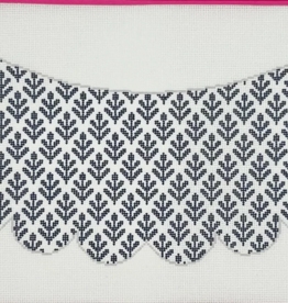 Canvas LAMPSHADE - INDIGO IVY   P&PSS2   14X16"