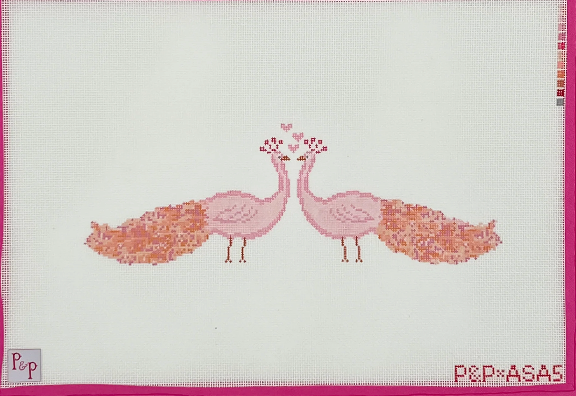 Canvas PLAYFUL PEACOCKS    P&P*ASA5  10X3.5"