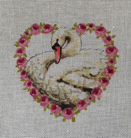 Canvas SWAN HEART  MC511  5X4.5"