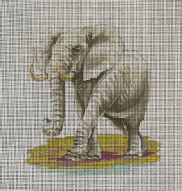 Canvas ELEPHANT  AN487  6.25X6.75"