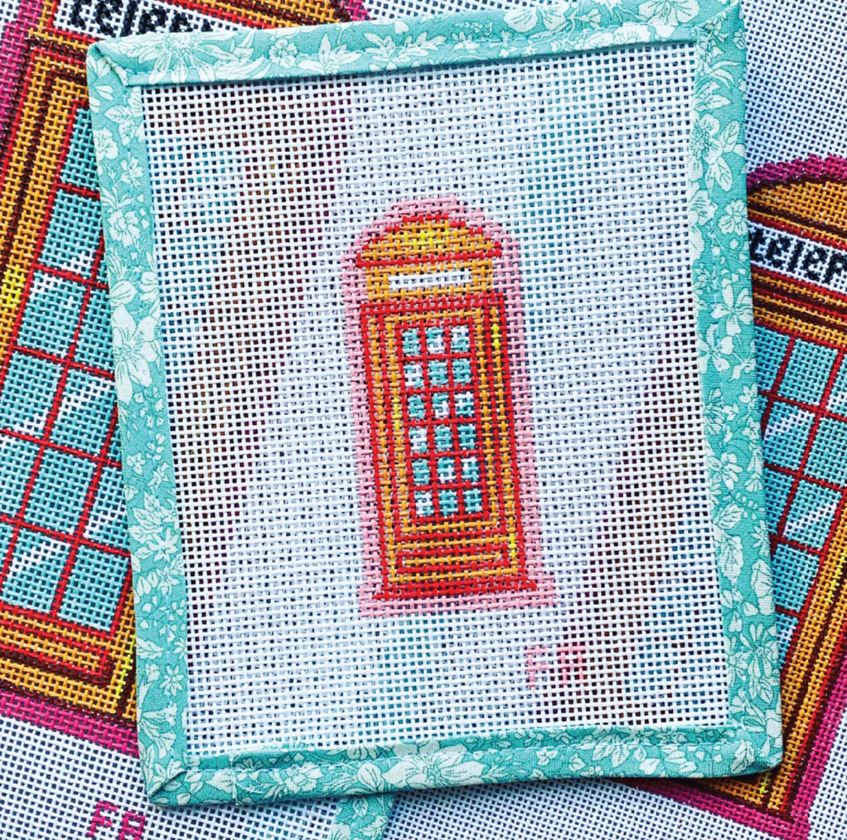 Canvas MINI LONDON PHONE BOOTH    FAS31  3.5X1.5"