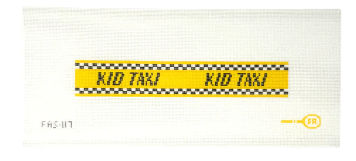 Canvas KID TAXI KEY FOB  FAS0117  1.4X8.3"