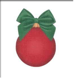 Canvas CLASSIC GLASS ORNAMENT - RED  CHR21   3X4"