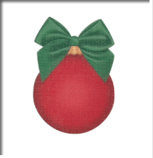 Canvas CLASSIC GLASS ORNAMENT - RED  CHR21   3X4"